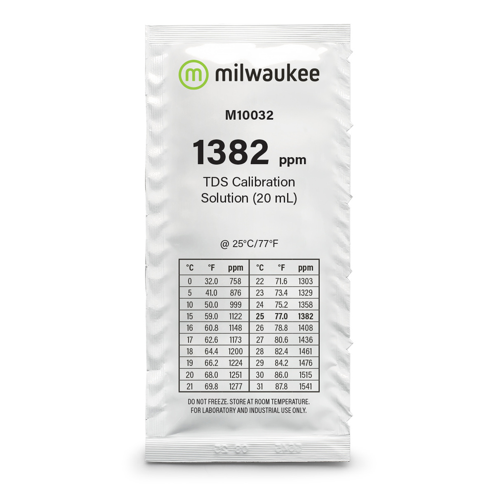 Milwaukee M10032B 1382 ppm TDS Calibration Solution Sachets (25)