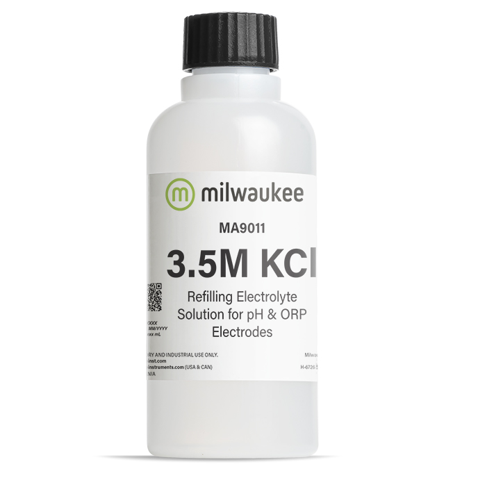 Milwaukee MA9011 Refilling Electrolyte Solution 3.5M KCl for pH/ORP electrodes
