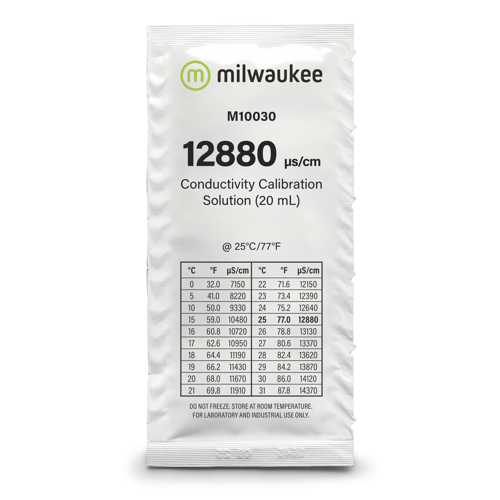 Milwaukee M10030B 12880 µS/cm Conductivity Calibration Solution Sachets (25)