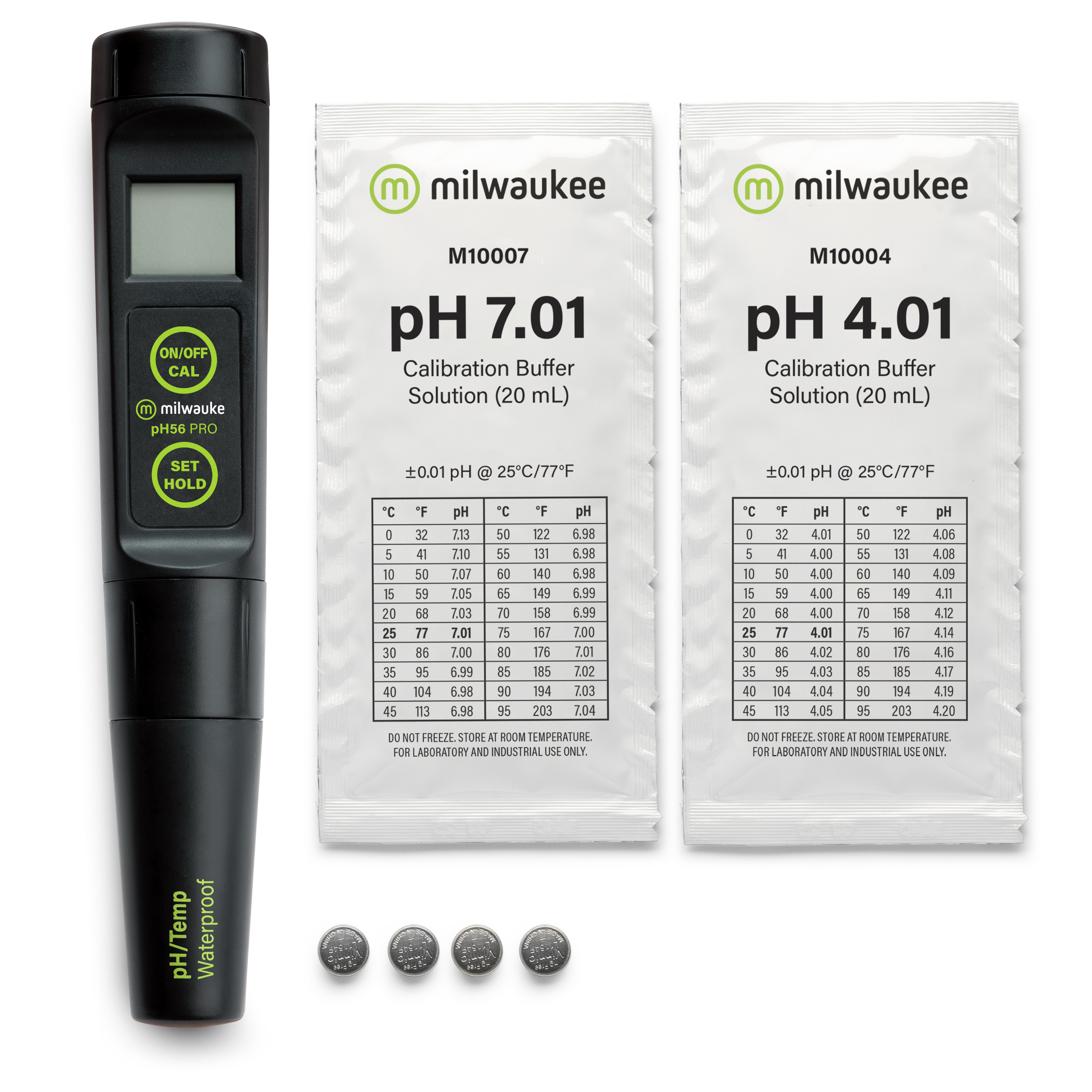 Milwaukee PH56 PRO Waterproof 2-in-1 pH/Temp  Tester with Replaceable Probe