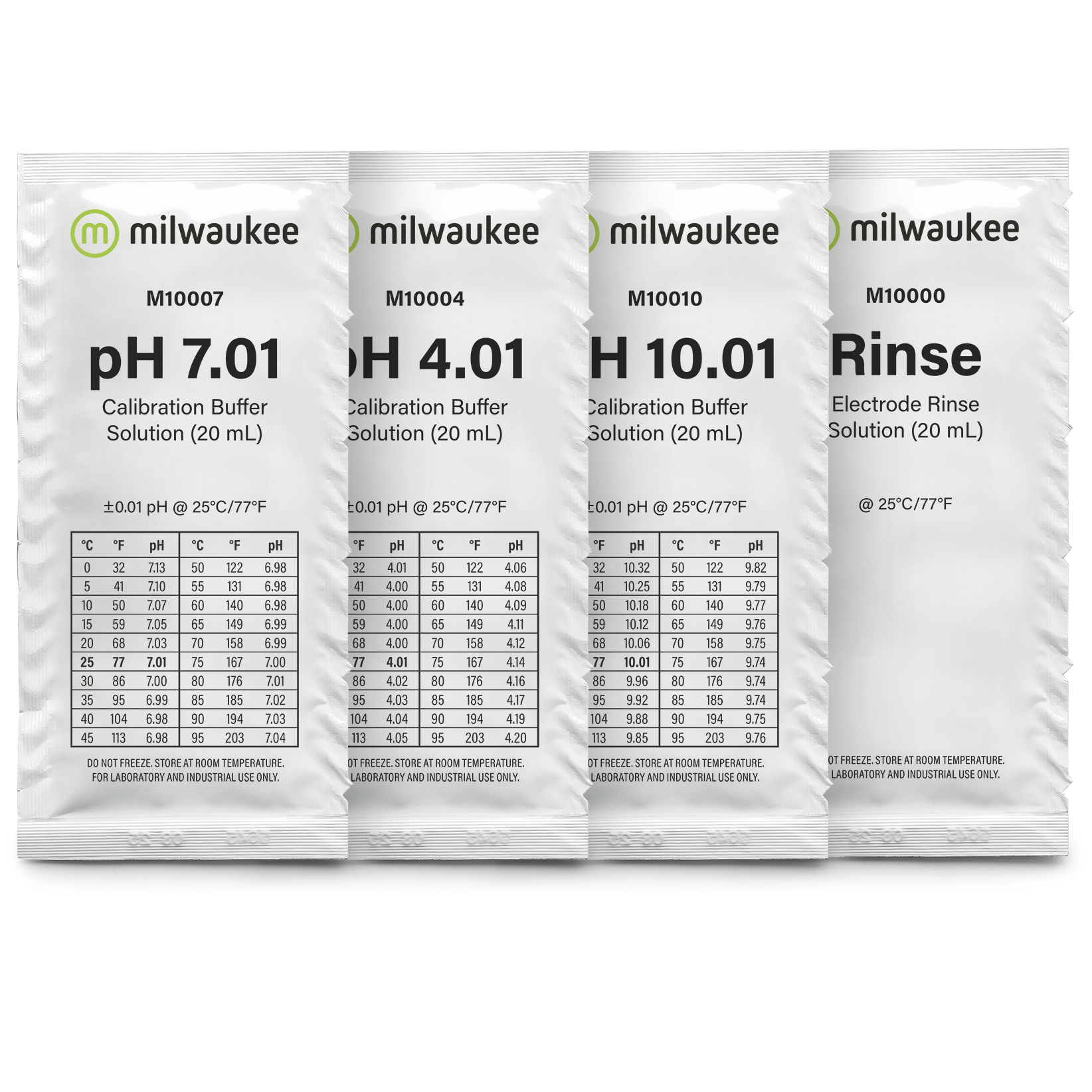 Milwaukee FRESH-START Starter Solution Sachet Kit for pH Meters and Testers