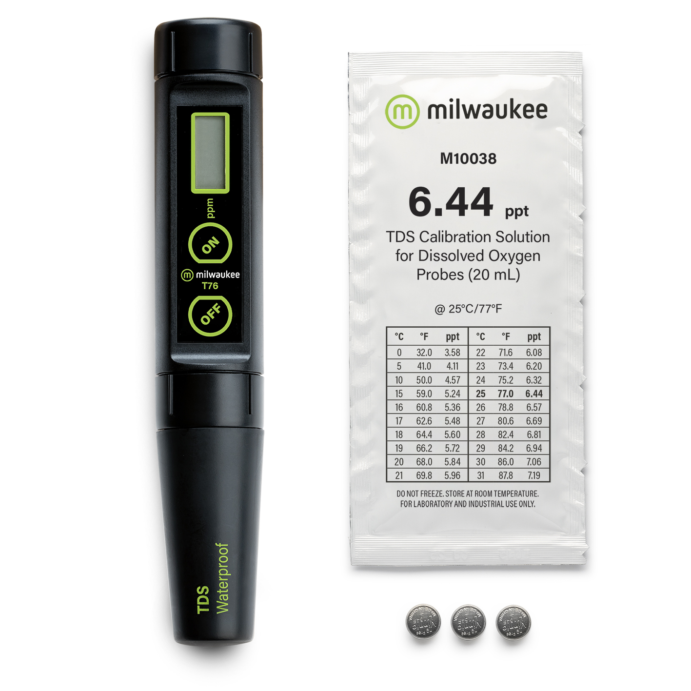 Milwaukee T76  Waterproof High Range Total Dissolved Solids Pen (TDS)