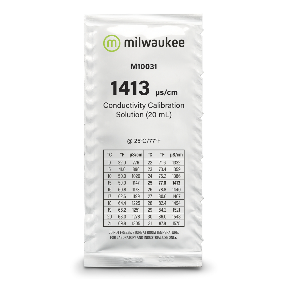 Milwaukee M10031B 1413 µS/cm Conductivity Calibration Solution Sachets (25)