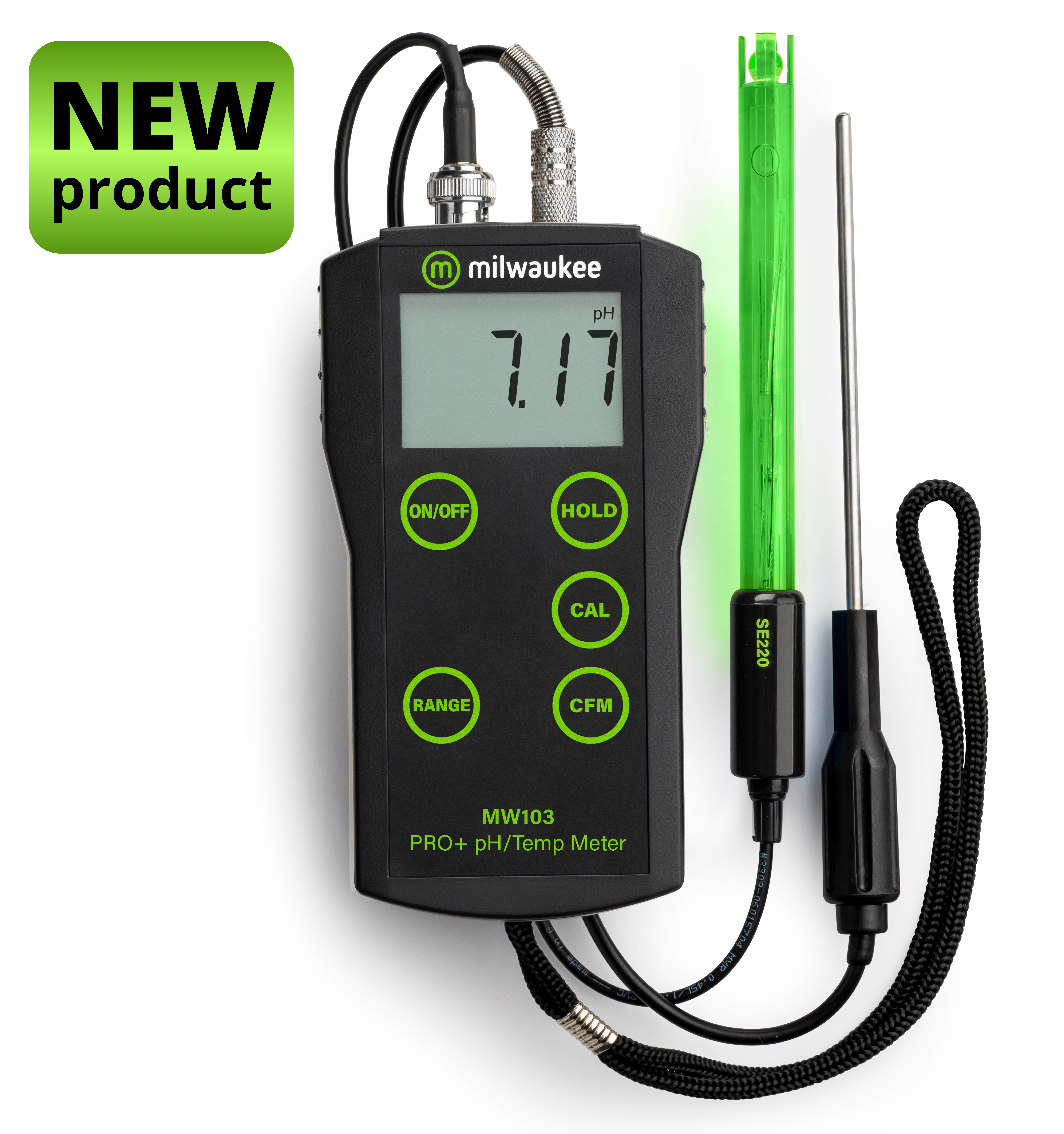 Milwaukee MW103 PRO+ Portable 2-in-1 pH/pHmV/Temperature Meter